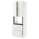 SEKTION / MAXIMERA Armoire haute m-o+2tir/2ptes, blanc/Voxtorp blanc mat, 30x24x90 "