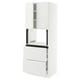 Option : SEKTION / MAXIMERA Armoire haute m-o+2tir/2ptes, blanc/Voxtorp blanc mat, 30x24x80 "