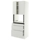 SEKTION / MAXIMERA Armoire haute m-o+3tir/2ptes, blanc/Aspudden gris clair, 30x24x80 "