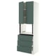 SEKTION / MAXIMERA Armoire haute m-o+3tir/2ptes, blanc/Aspudden gris-vert foncé, 30x24x90 "