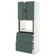 SEKTION / MAXIMERA Armoire haute m-o+3tir/2ptes, blanc/Aspudden gris-vert foncé, 30x24x80 "