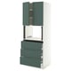 SEKTION / MAXIMERA Armoire haute m-o+3tir/2ptes, blanc/Aspudden gris-vert foncé, 30x24x80 "