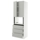 SEKTION / MAXIMERA Armoire haute m-o+3tir/2ptes, blanc/Havstorp gris clair, 30x24x90 "
