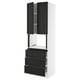 SEKTION / MAXIMERA Armoire haute m-o+3tir/2ptes, blanc/Lerhyttan teinté noir, 30x24x90 "