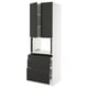 SEKTION / MAXIMERA Armoire haute m-o+3tir/2ptes, blanc/Upplöv anthracite mat, 30x24x90 "