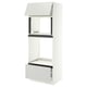 SEKTION / MAXIMERA Armoire haute m-o/four+tir/pte, blanc/Aspudden gris clair, 30x24x80 "