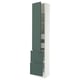 SEKTION / MAXIMERA Armoire haute porte/2 faces/4 tir, blanc/Aspudden gris-vert foncé, 18x15x90 "