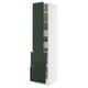 SEKTION / MAXIMERA Armoire haute porte/2 faces/4 tir, blanc/Havstorp vert profond, 18x24x80 "