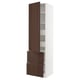 SEKTION / MAXIMERA Armoire haute porte/2 faces/4 tir, blanc/Sinarp brun, 24x24x90 "