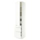 SEKTION / MAXIMERA Armoire haute porte/3 faces/5 tir, blanc/Aspudden blanc mat, 18x24x90 "