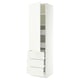 SEKTION / MAXIMERA Armoire haute porte/3 faces/5 tir, blanc/Aspudden blanc mat, 24x24x90 "