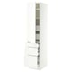 SEKTION / MAXIMERA Armoire haute porte/3 faces/5 tir, blanc/Aspudden blanc mat, 18x24x80 "