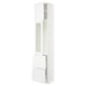 SEKTION / MAXIMERA Armoire haute pte vitr/2 tir/1 pte, blanc/Axstad blanc mat, 18x15x90 "