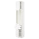 SEKTION / MAXIMERA Armoire haute pte vitr/2 tir/2 ptes, blanc/Axstad blanc mat, 18x15x90 "
