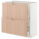 SEKTION / MAXIMERA Armoire inf 2 tir, blanc/Fröjered bambou clair, 30x15x30 "