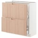 SEKTION / MAXIMERA Armoire inf 2 tir, blanc/Fröjered bambou clair, 30x15x30 "