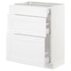 SEKTION / MAXIMERA Armoire inf 3 tir, blanc/Axstad blanc mat, 24x15x30 "