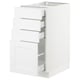 SEKTION / MAXIMERA Armoire inf 4 tir, blanc/Axstad blanc mat, 15x24x30 "