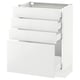 SEKTION / MAXIMERA Armoire inf 4 tir, blanc/Ringhult blanc, 24x15x30 "