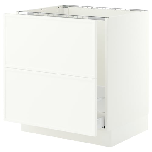 SEKTION / MAXIMERA Armoire inf pr évier/tri/2 faces, blanc/Aspudden blanc mat, 30x24x30 "