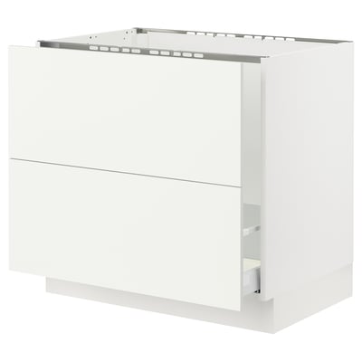 SEKTION / MAXIMERA Armoire inf pr évier/tri/2 faces, blanc/Vallstena blanc, 36x24x30 "
