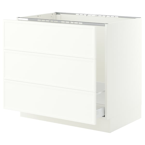 SEKTION / MAXIMERA Armoire inf pr évier/tri/3 faces, blanc/Aspudden blanc mat, 36x24x30 "