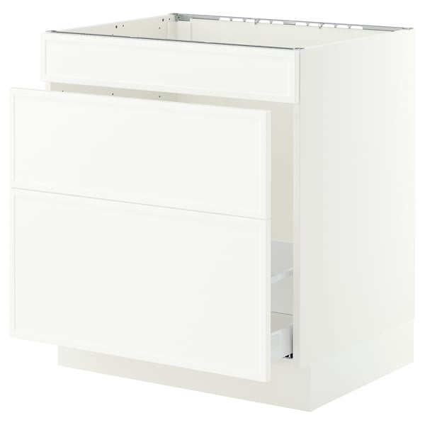 SEKTION / MAXIMERA Armoire inf pr évier/tri/3 faces, blanc/Aspudden blanc mat, 30x24x30 "