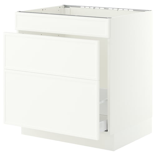 SEKTION / MAXIMERA Armoire inf pr évier/tri/3 faces, blanc/Aspudden blanc mat, 30x24x30 "