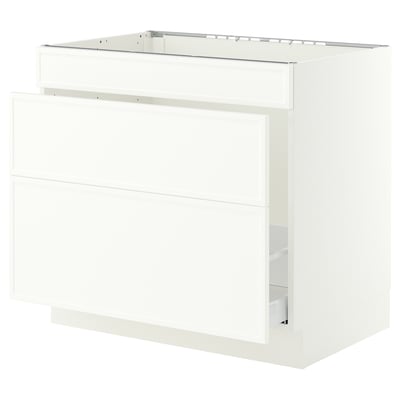 SEKTION / MAXIMERA Armoire inf pr évier/tri/3 faces, blanc/Aspudden blanc mat, 36x24x30 "