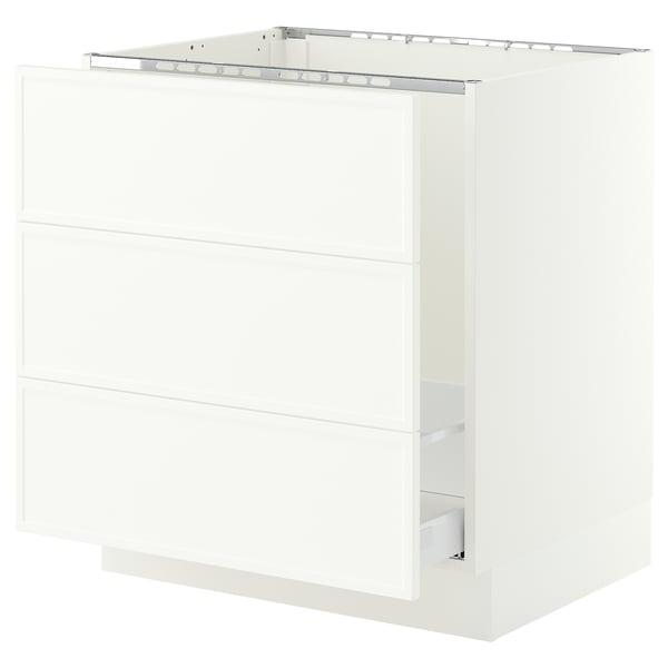 SEKTION / MAXIMERA Armoire inf pr évier/tri/3 faces, blanc/Aspudden blanc mat, 30x24x30 "