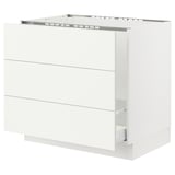SEKTION / MAXIMERA Armoire inf pr évier/tri/3 faces, blanc/Vallstena blanc, 36x24x30 "