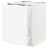 SEKTION / MAXIMERA Armoire inf pr évier/tri, blanc Enköping/blanc effet bois, 24x24x30 "