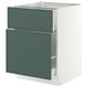 SEKTION / MAXIMERA Armoire inf rangement coul/tiroir, blanc/Aspudden gris-vert foncé, 24x24x30 "