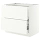 SEKTION / MAXIMERA Armoire inf tbl c/2 faces/3 tiroirs, blanc/Aspudden blanc mat, 36x24x30 "