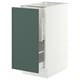 SEKTION / MAXIMERA Armoire inf tri/1 pte, blanc/Aspudden gris-vert foncé, 15x24x30 "