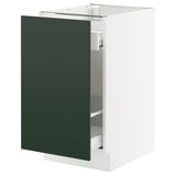 SEKTION / MAXIMERA Armoire inf tri/1 pte, blanc/Havstorp vert profond, 18x24x30 "