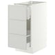 SEKTION / MAXIMERA Armoire inf tri/3 faces, blanc/Aspudden gris clair, 15x24x30 "