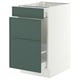 SEKTION / MAXIMERA Armoire inf tri/3 faces, blanc/Aspudden gris-vert foncé, 18x24x30 "