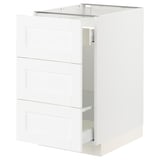 SEKTION / MAXIMERA Armoire inf tri/3 faces, blanc Enköping/blanc effet bois, 18x24x30 "