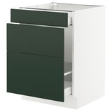 SEKTION / MAXIMERA Armoire inf tri/3 faces, blanc/Havstorp vert profond, 24x24x30 "