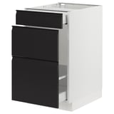 SEKTION / MAXIMERA Armoire inf tri/3 faces, blanc/Upplöv anthracite mat, 18x24x30 "