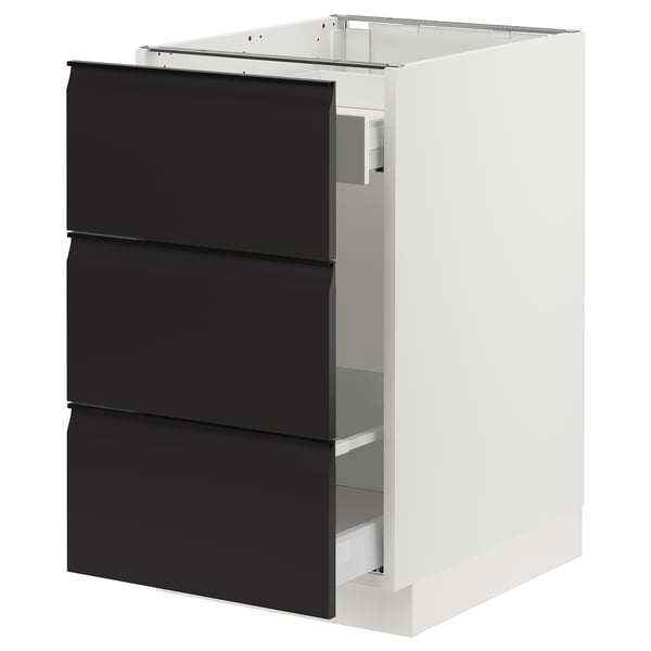 SEKTION / MAXIMERA Armoire inf tri/3 faces, blanc/Upplöv anthracite mat, 18x24x30 "