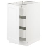 SEKTION / MAXIMERA Armoire inférieure 1 pte/3 tir, blanc/Axstad blanc mat, 18x24x30 "