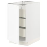SEKTION / MAXIMERA Armoire inférieure 1 pte/3 tir, blanc Enköping/blanc effet bois, 18x24x30 "