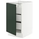 SEKTION / MAXIMERA Armoire inférieure 1 pte/3 tir, blanc/Havstorp vert profond, 18x24x30 "