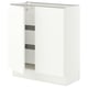 SEKTION / MAXIMERA Armoire inférieure 2 ptes/3 tir, blanc/Aspudden blanc mat, 30x15x30 "