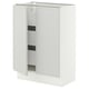 SEKTION / MAXIMERA Armoire inférieure 2 ptes/3 tir, blanc/Aspudden gris clair, 24x15x30 "