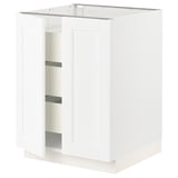 SEKTION / MAXIMERA Armoire inférieure 2 ptes/3 tir, blanc Enköping/blanc effet bois, 24x24x30 "