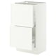 SEKTION / MAXIMERA Armoire inférieure 2 tiroirs, blanc/Aspudden blanc mat, 18x15x30 "