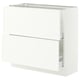 SEKTION / MAXIMERA Armoire inférieure 2 tiroirs, blanc/Aspudden blanc mat, 36x15x30 "